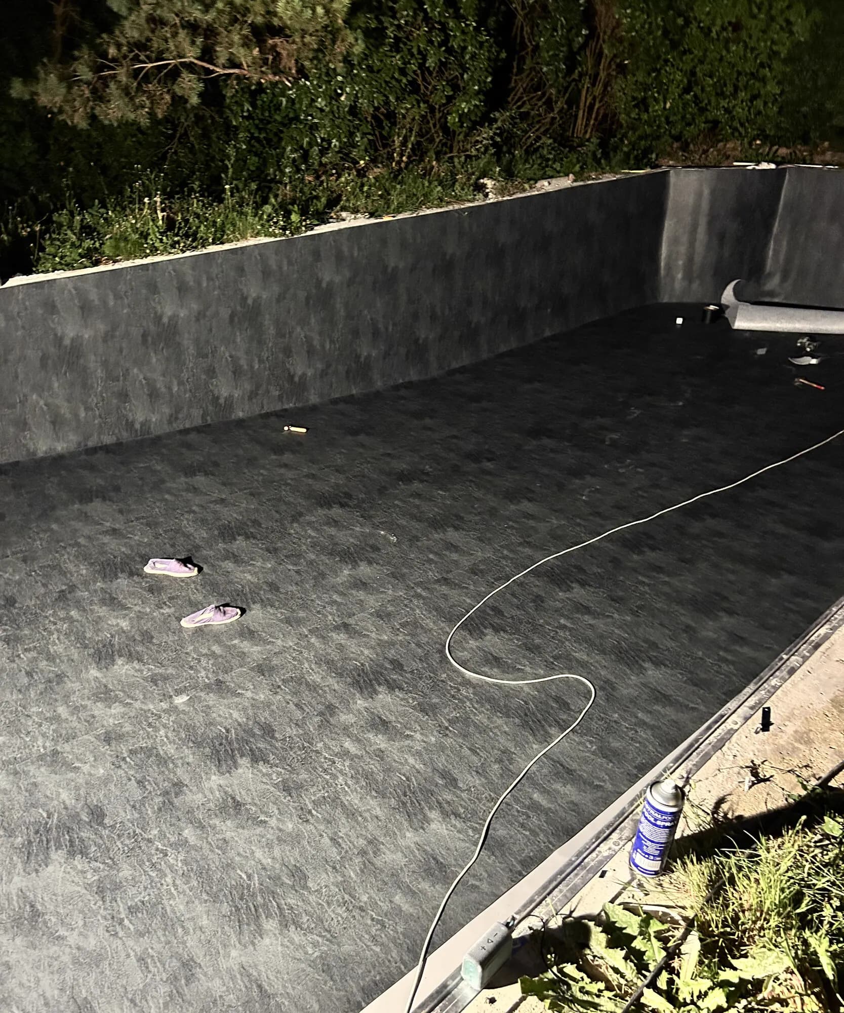 Piscine en cours de rénovation — chantier Saint-Cyr