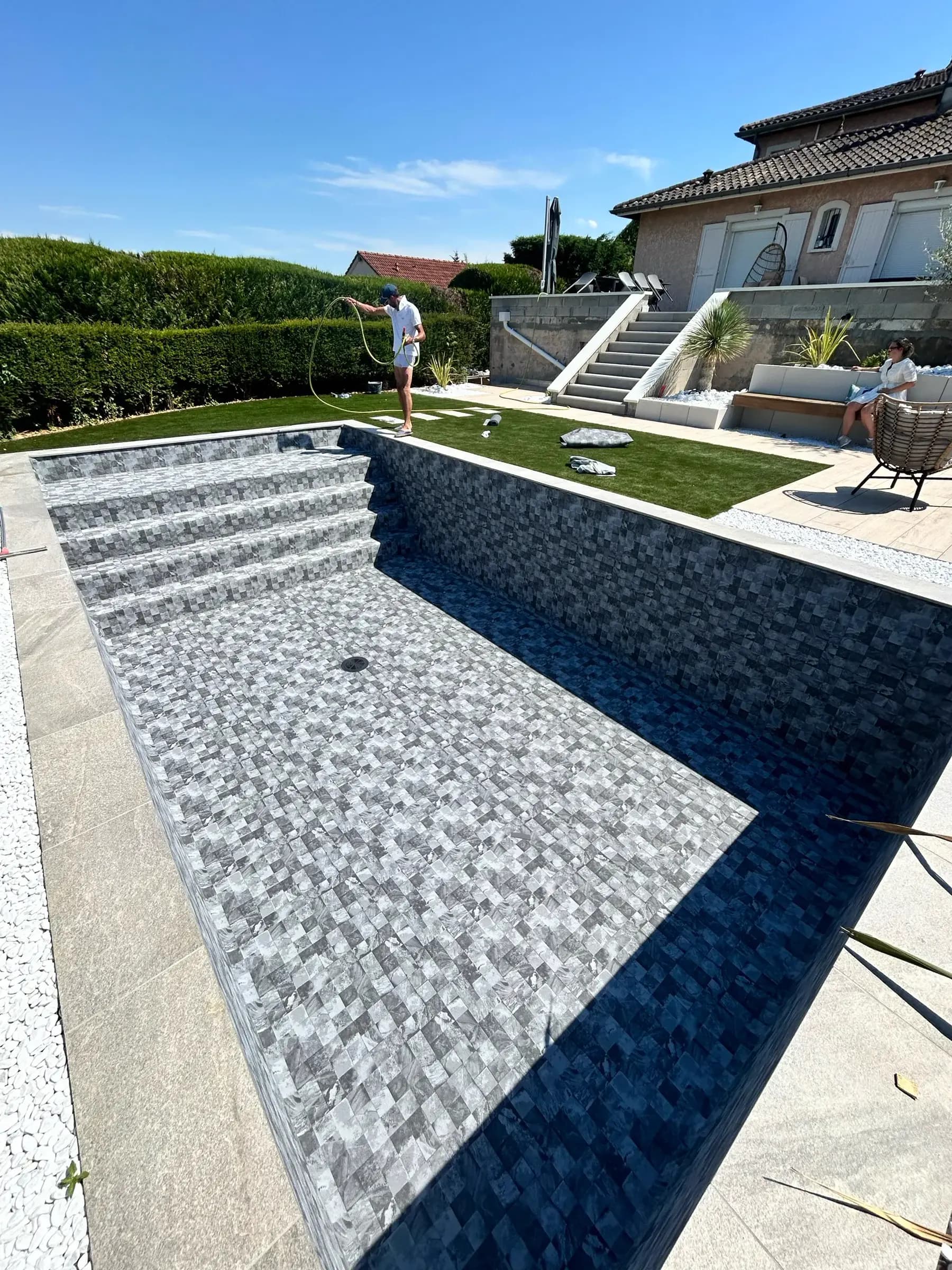 Mosaïque gris anthracite